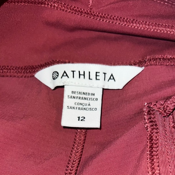 Athleta women’s Maroon Joggers size 12 - Picture 3 of 9